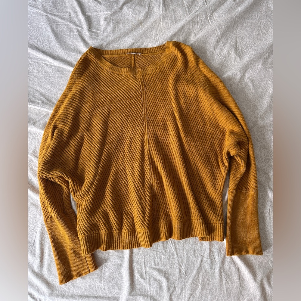 LOFT Goldenrod Crew Neck Sweater